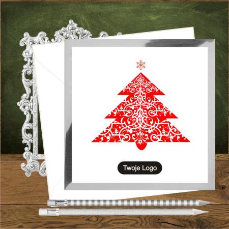 Kartki świąteczne dla firm z logo. Mirror 72